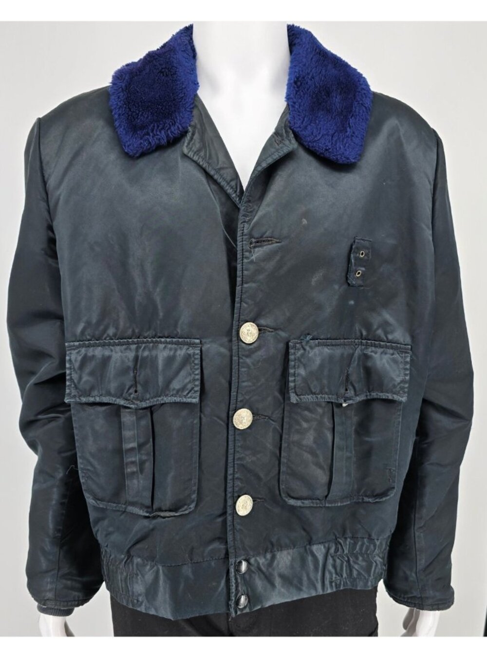 Distressed Vintage 1980s Horace Small Tuffy Jac Police Bomber Jacket (L)